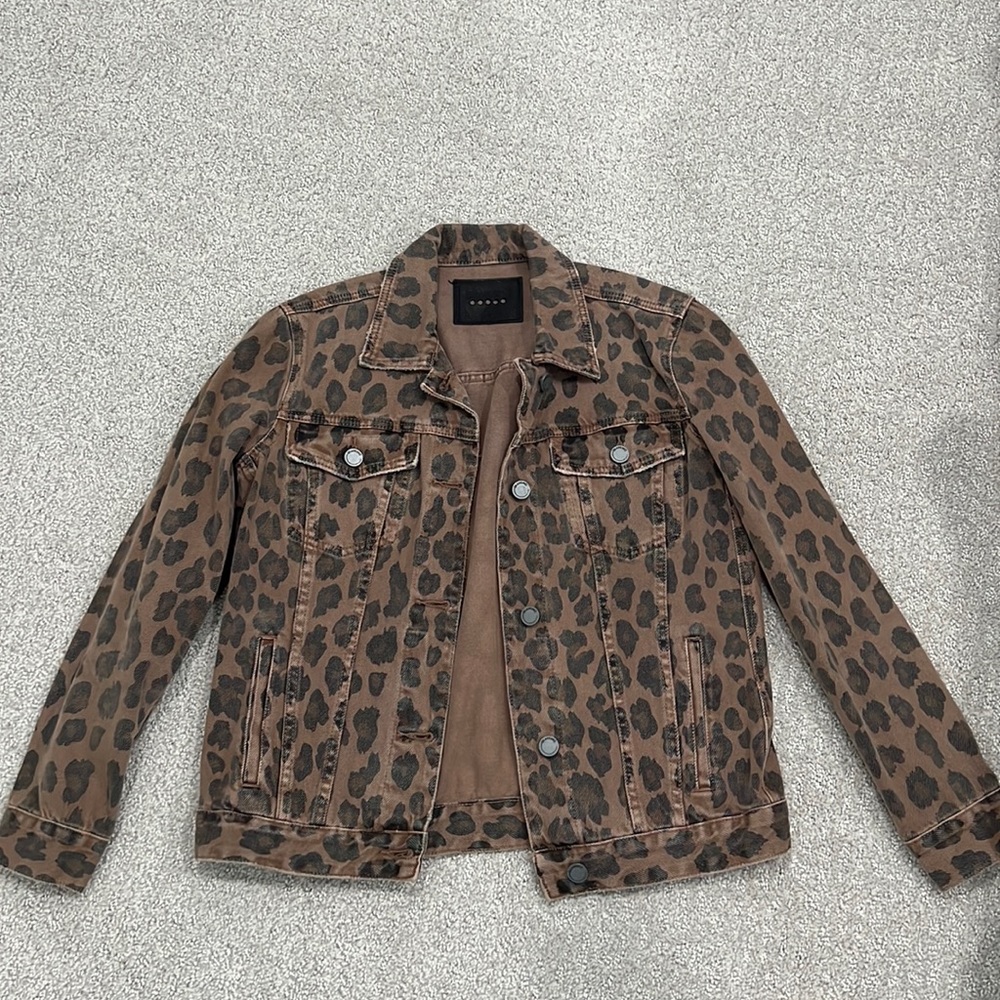Blank NYC leopard print jean jacket